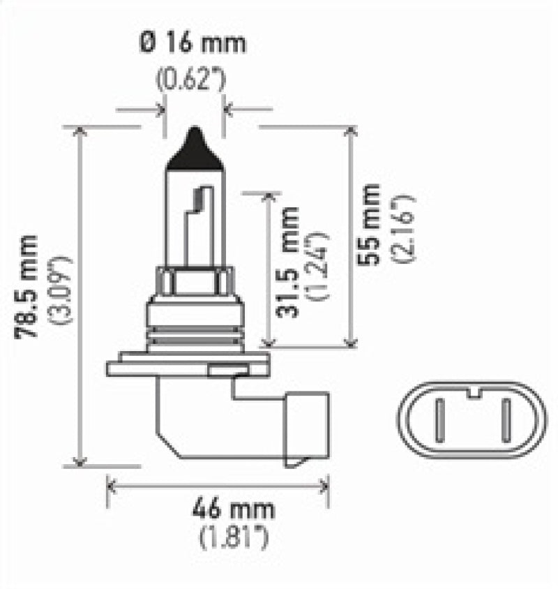 Hella 9006 12V 55W Halogen Bulb - Racecraft Industries
