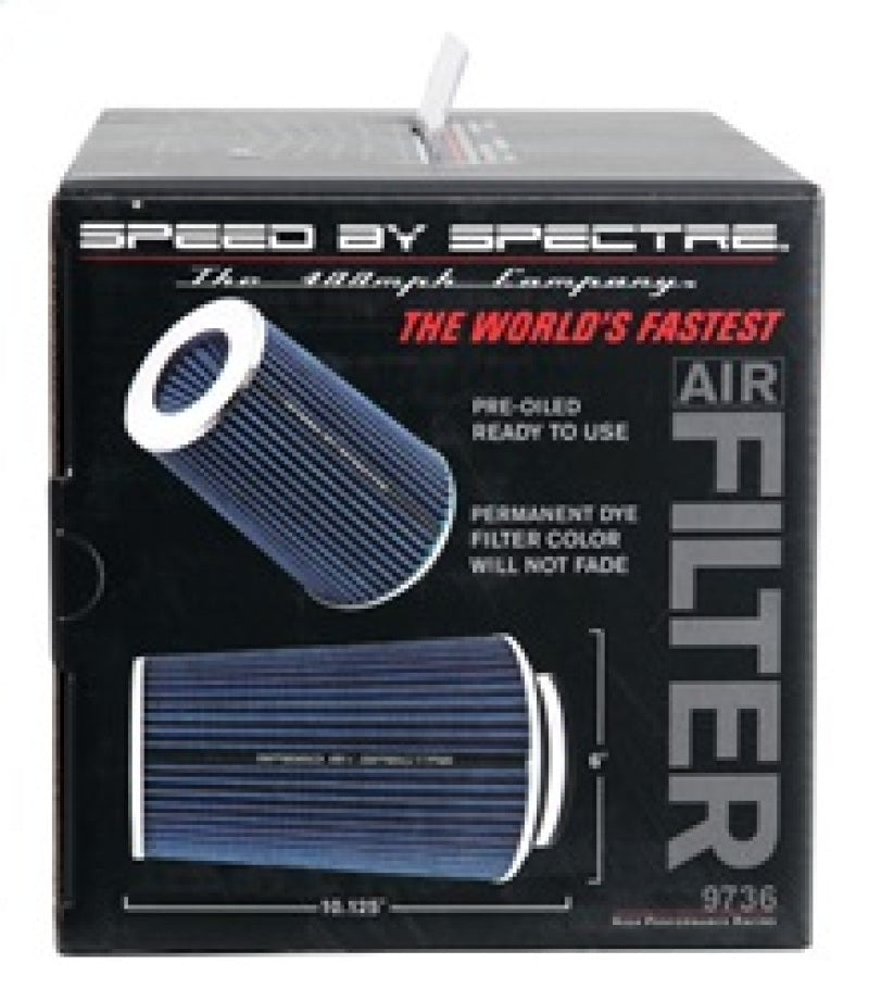 Spectre Adjustable Conical Air Filter 9-1/2in. Tall (Fits 3in. / 3-1/2in. / 4in. Tubes) - Blue - Racecraft Industries