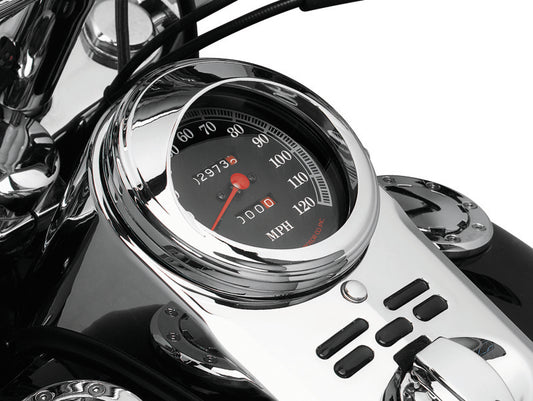 Kuryakyn Speedometer Trim Ring With Visor Chrome - Racecraft Industries