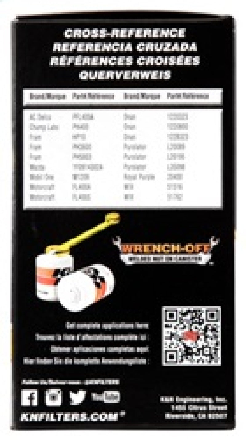 K&N 03-05 Neon SRT-4 / Lotus Elise Performance Gold Oil Filter - Racecraft Industries