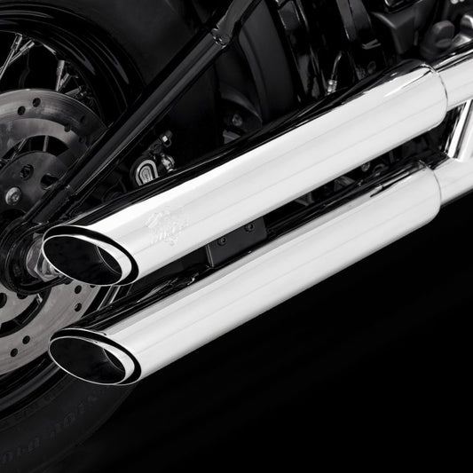 Vance & Hines 18-22 Harley Davidson Softail Twin Slash S/OS PCX Slip-On Exhaust - Chrome - Racecraft Industries