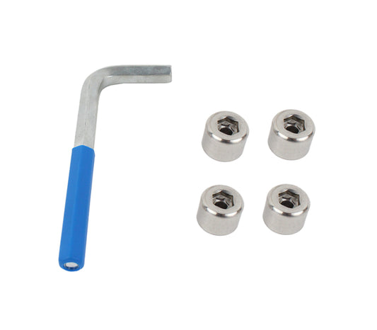 Kentrol 97-06 Jeep OEM Anti-Theft Door Nuts Wrangler TJ - Polished Silver - Racecraft Industries
