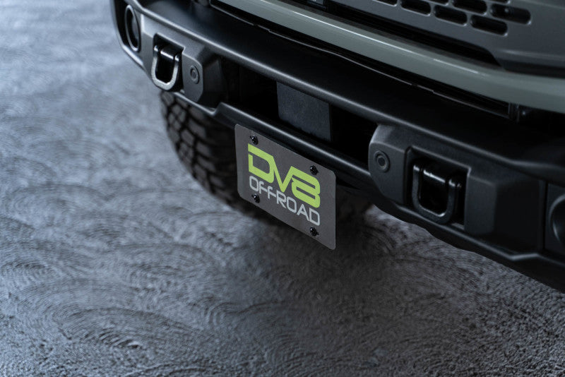 DV8 Offroad 21-23 Ford Bronco Capable Bumper Front License Plate Mount - Racecraft Industries