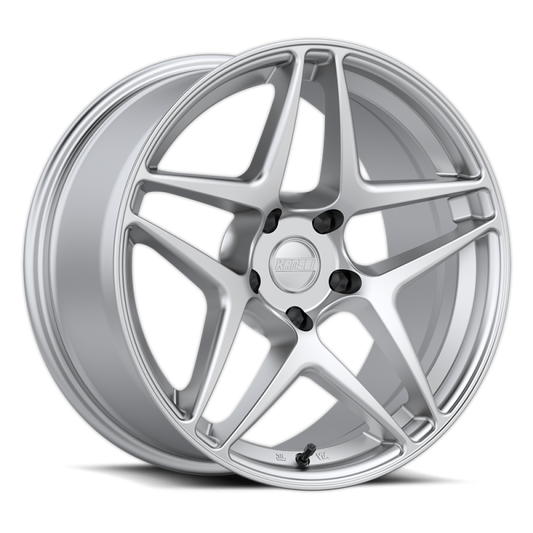 Kansei K15H Astro 18x9.5in / 5x114.3 BP / 22mm Offset / 73.1mm Bore - Hyper Silver Wheel - Racecraft Industries
