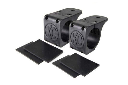 KC HiLiTES Universal Tube Clamp Light Mount Bracket Set / 2.25in. to 2.5in. Bar (Pair) - Racecraft Industries