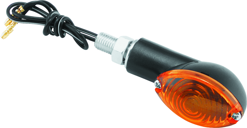 BikeMaster Ministalk Marker Light Oval - Black/Amber - Racecraft Industries