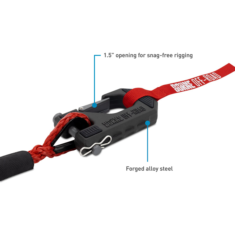 Borne Off-Road 10K Winch - Red Synthetic Rope - Racecraft Industries