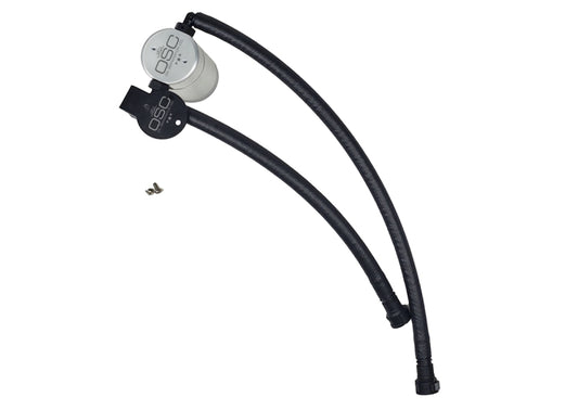 J&L 14-19 Chevrolet Corvette LT1 6.2L Driver Side Oil Separator 3.0 - Clear Anodized - Racecraft Industries