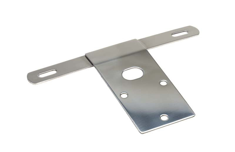 Kentrol 76-86 Jeep CJ License Plate Bracket - Polished Silver - Racecraft Industries