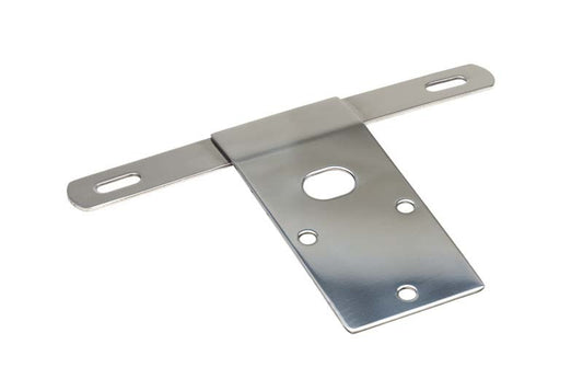 Kentrol 76-86 Jeep CJ License Plate Bracket - Polished Silver - Racecraft Industries