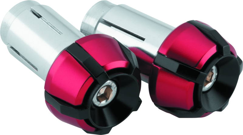 BikeMaster Anti-Vibration Bar Ends - Black/Red - Racecraft Industries
