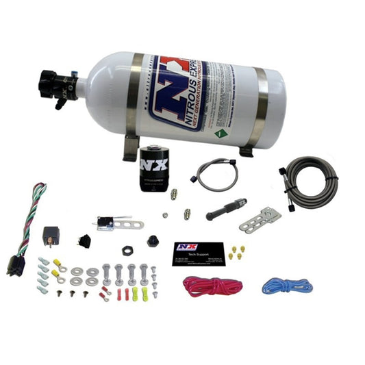 Nitrous Express Dry EFI Single Nozzle Nitrous Kit (35-150HP) w/10lb Bottle - Racecraft Industries