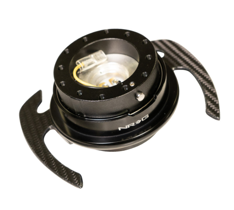 NRG Quick Release Kit Gen 4.0 - Black Body / Black Ring w/ CF Handles - Racecraft Industries