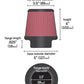 K&N Filter Universal Rubber Filter 3 1/2 inch Flange 5 inch Base 3 1/2 inch Top 4 inch Height - Racecraft Industries
