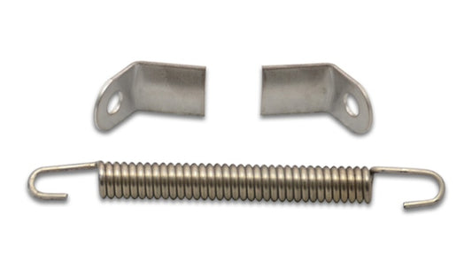 Vibrant Weld on Collector Tab Kit (includes 2 x S.S. collector tabs and 3-1/2in long spring) - Racecraft Industries