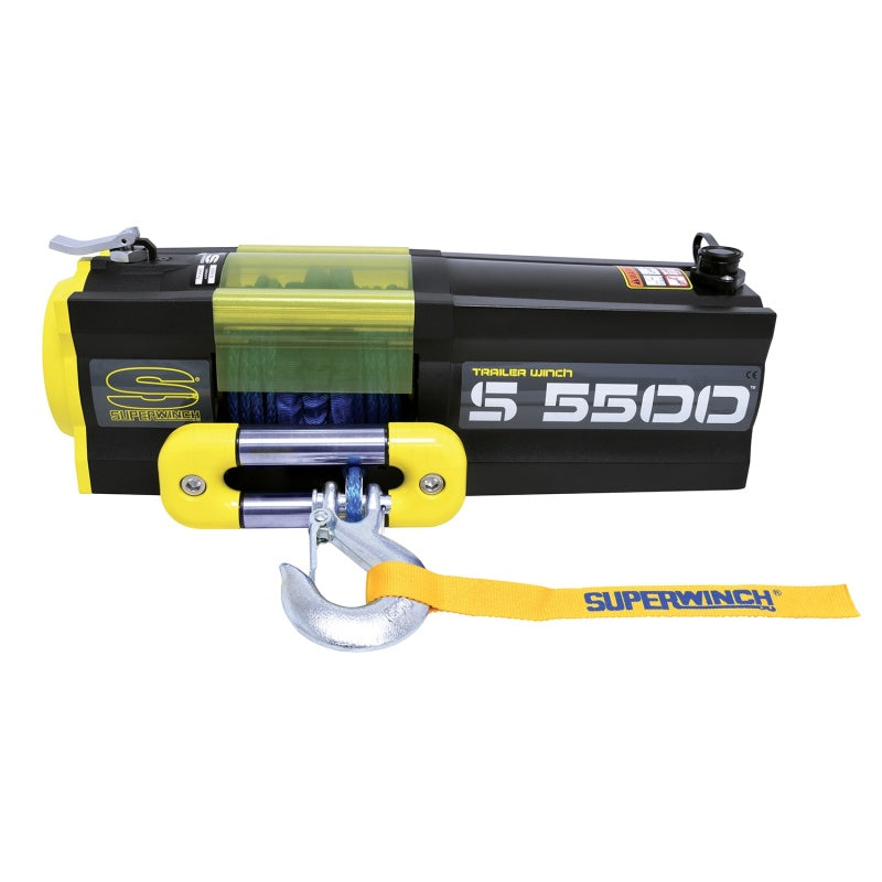 Superwinch 5500 LBS 12V DC 1/4in x 60ft Synthetic Rope S5500 Winch - Racecraft Industries