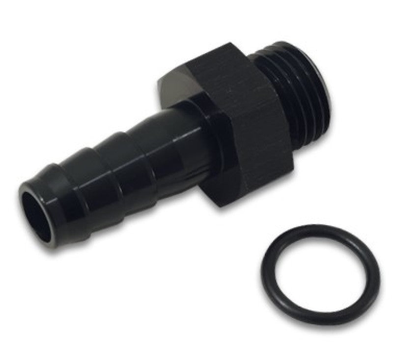 Vibrant Aluminum Male -6AN ORB to 1/8in Barb w/O-Ring - Anodized Black - Racecraft Industries