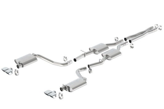 Borla 15-16 Dodge Challenger R/T 5.7L Dual Rectangle Angle Cut Dual Split Rear Exit ATAK Exhaust - Racecraft Industries