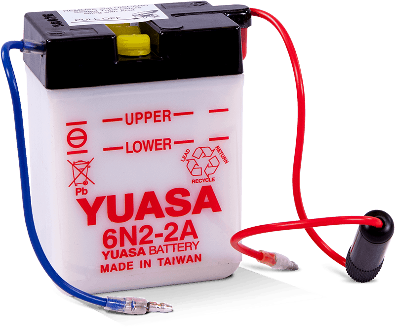 Yuasa 6N2-2A Conventional 6-Volt Battery - Racecraft Industries