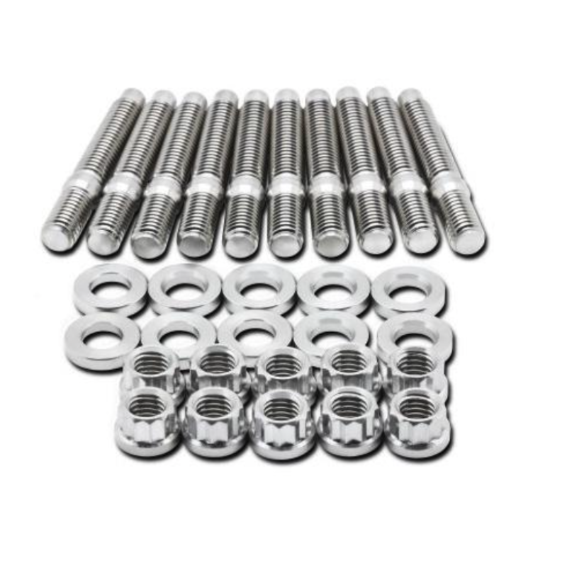 BLOX Racing SUS303 Stainless Steel Exhaust Manifold Stud Kit M8 x 1.25mm 45mm in Length - 9-piece - Racecraft Industries