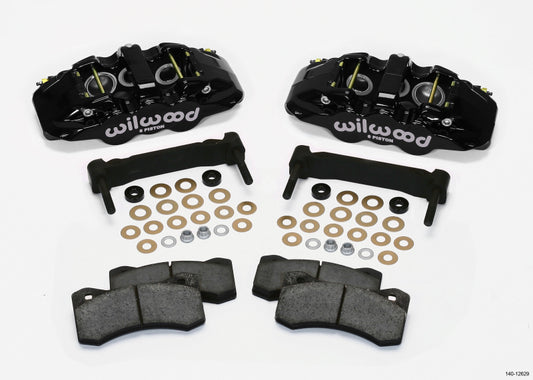 Wilwood AERO6 Front Caliper & Bracket Kit - Black 97-13 C5/C6 Corvette w/ OEM HD/Z51 Rotors - Racecraft Industries