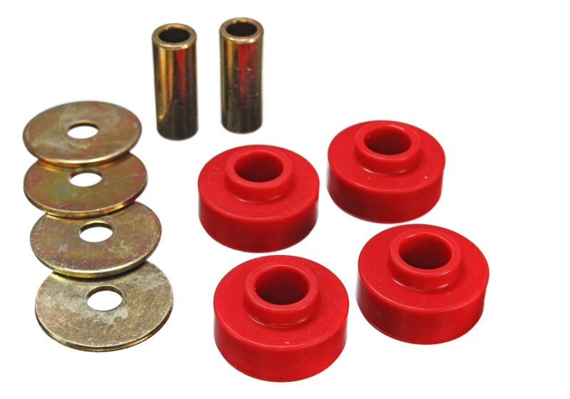 Energy Suspension 89-97 Ford Thunderbird / 99-04 Mustang Cobra Red Differential Carrier Bushings - Racecraft Industries