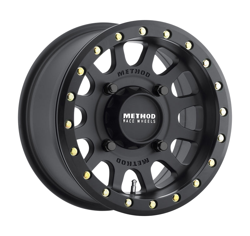 Method MR401 UTV Beadlock 14x7 / 4+3/13mm Offset / 4x156 / 132mm CB Matte Black Wheel - Racecraft Industries