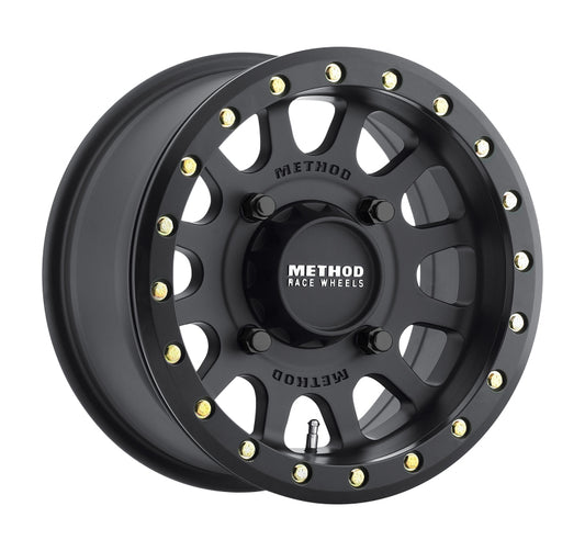 Method MR401 UTV Beadlock 14x7 / 4+3/13mm Offset / 4x156 / 132mm CB Matte Black Wheel - Racecraft Industries