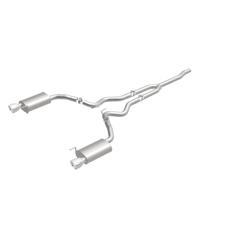 MagnaFlow Cat Back, SS, 2.5in, Street, Dual Split Polished 4.5in Tips 2015 Ford Mustang Ecoboost - Racecraft Industries