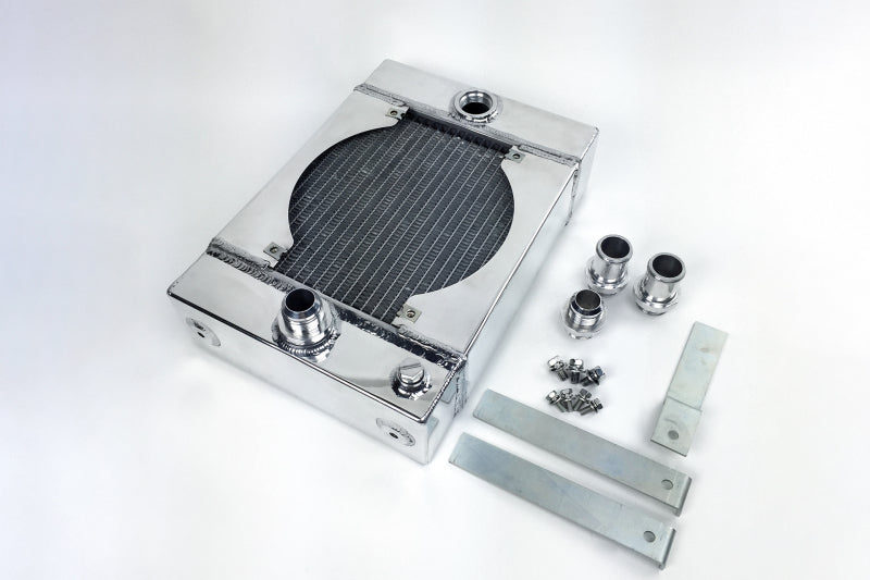 CSF Universal Drag Race / Tuck Radiator w/9in Spal Fan - 10.5in H x 10in L x 3.6in W - Racecraft Industries