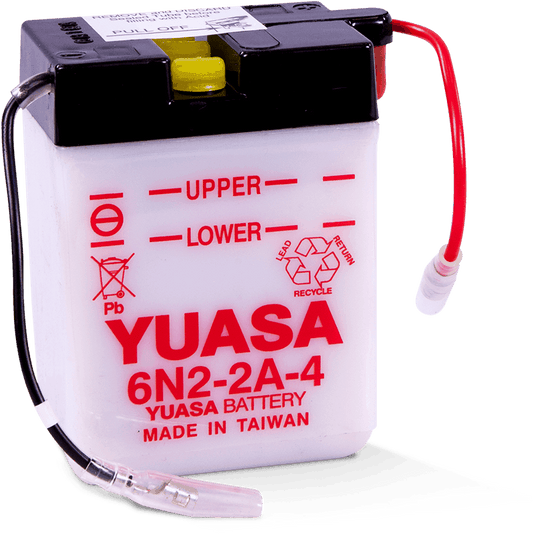 Yuasa 6N2-2A-4 Conventional 6-Volt Battery - Racecraft Industries