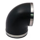 Spectre Coupler 4in. Elbow / 90 Degree (PVC) - Black - Racecraft Industries