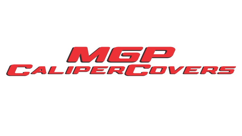 MGP 4 Caliper Covers Engraved Front & Rear MOPAR Red finish silver ch - Racecraft Industries