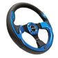 NRG Reinforced Steering Wheel (320mm) Blk w/Blue Trim - Racecraft Industries