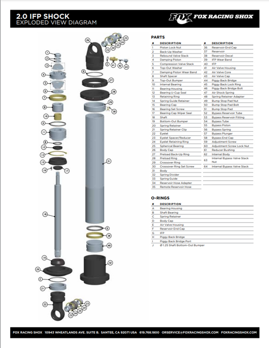 Fox Replacement Hose - 7/16-20 O Ring Boss x 7/16-20 O Ring Boss 12.00 TLG - Off Road Only - Racecraft Industries