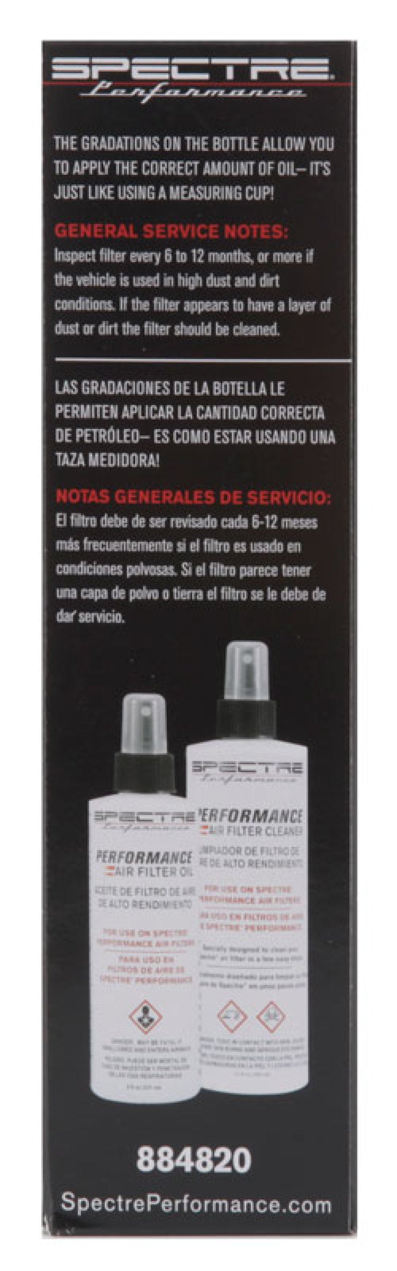 Spectre Accucharge Kit for HPR Filters - Clear - Racecraft Industries