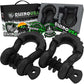 Rhino USA 3/4In D-Ring Shackle Set, Pack Of 2 (Black) - Racecraft Industries