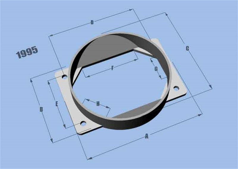 Vibrant MAF Sensor Adapter Plate for Mitsubishi applications use w/ 4.5in Inlet I.D. filters only - Racecraft Industries
