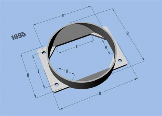 Vibrant MAF Sensor Adapter Plate for Mitsubishi applications use w/ 4.5in Inlet I.D. filters only - Racecraft Industries