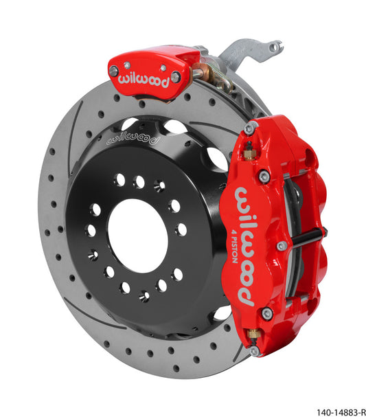 Wilwood Narrow Superlite 4R-MC4 Red Rear Kit 12.88in Drilled Rotor 88-96 Chevy Corvette C4 - Racecraft Industries