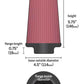 K&N Filter Universal Rubber Filter 3 Flange 4 1/2 Base inch 3 1/2 inch Top 5 3/4 inch Height - Racecraft Industries