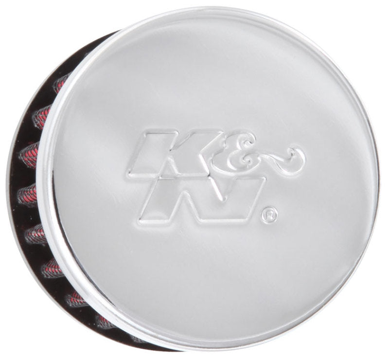 K&N Clamp On Rubber Base Crankcase Vent Filter 0.375in Flange ID x 2in OD x 1.5in Height - Racecraft Industries