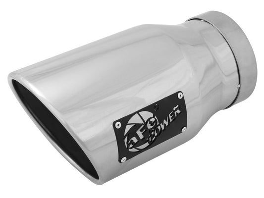 aFe Diesel Exhaust Tip Bolt On Black 5in Inlet x 7in Outlet x 12in - Right - Racecraft Industries