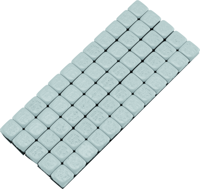 BikeMaster Square Wheel Weights Adhesive 1/4oz Silver - Racecraft Industries