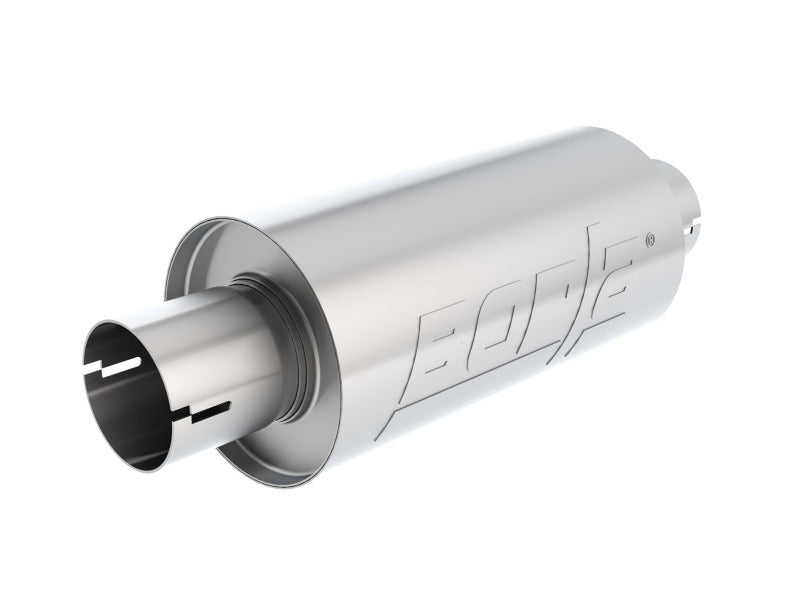 Borla S-Type Muffler 2.5in Inlet/Outlet 5in Round x 10in w/Notch - Racecraft Industries