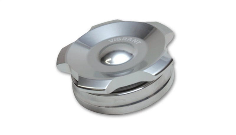 Vibrant 2.75in OD Aluminum Weld Bungs w/ Polished Aluminum Threaded Cap (incl. O-Ring) - Racecraft Industries