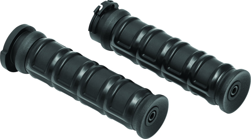 Kuryakyn Dillinger Grips Dual Cable Satin Black - Racecraft Industries