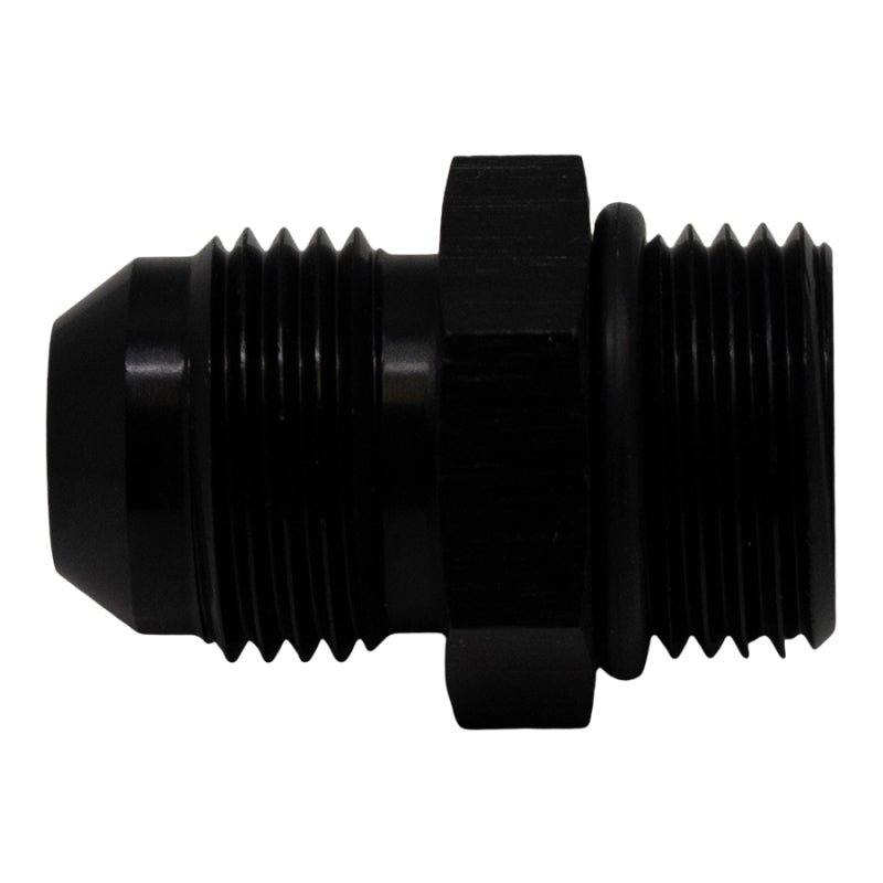 DeatschWerks 8AN ORB Male to 8AN Male Flare Adapter (Incl O-Ring) - Anodized Matte Black - Racecraft Industries