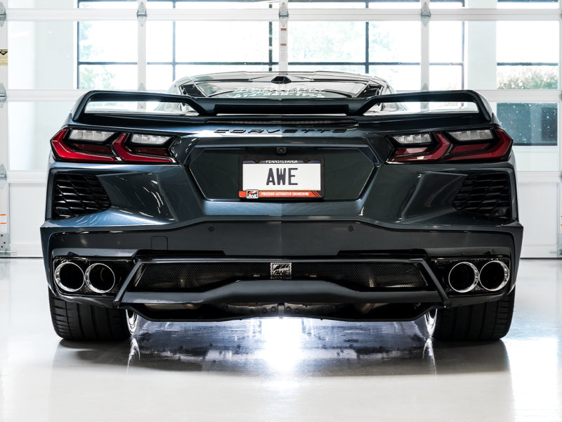 AWE Tuning 2020 Chevrolet Corvette (C8) Touring Edition Exhaust - Quad Chrome Silver Tips - Racecraft Industries