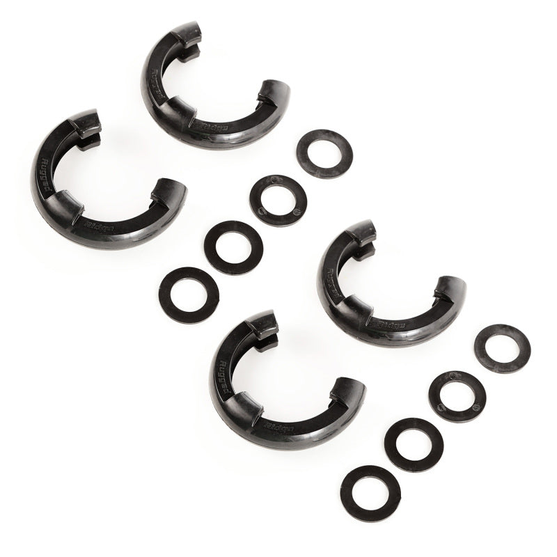 Rugged Ridge 3/4in Black D-Ring Isolator Kit - Racecraft Industries